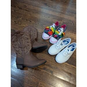 NWOB Little Girls Shoes Cowboy Boots Sneakers